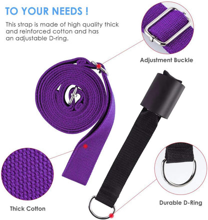 Adjustable Leg Stretcher Lengthen Ballet Stretch Band - Easy Install on Door Flexibility Stretching Leg Strap Great Cheer Dance Gymnastics Trainer Stretching Equipment Taekwondo Training