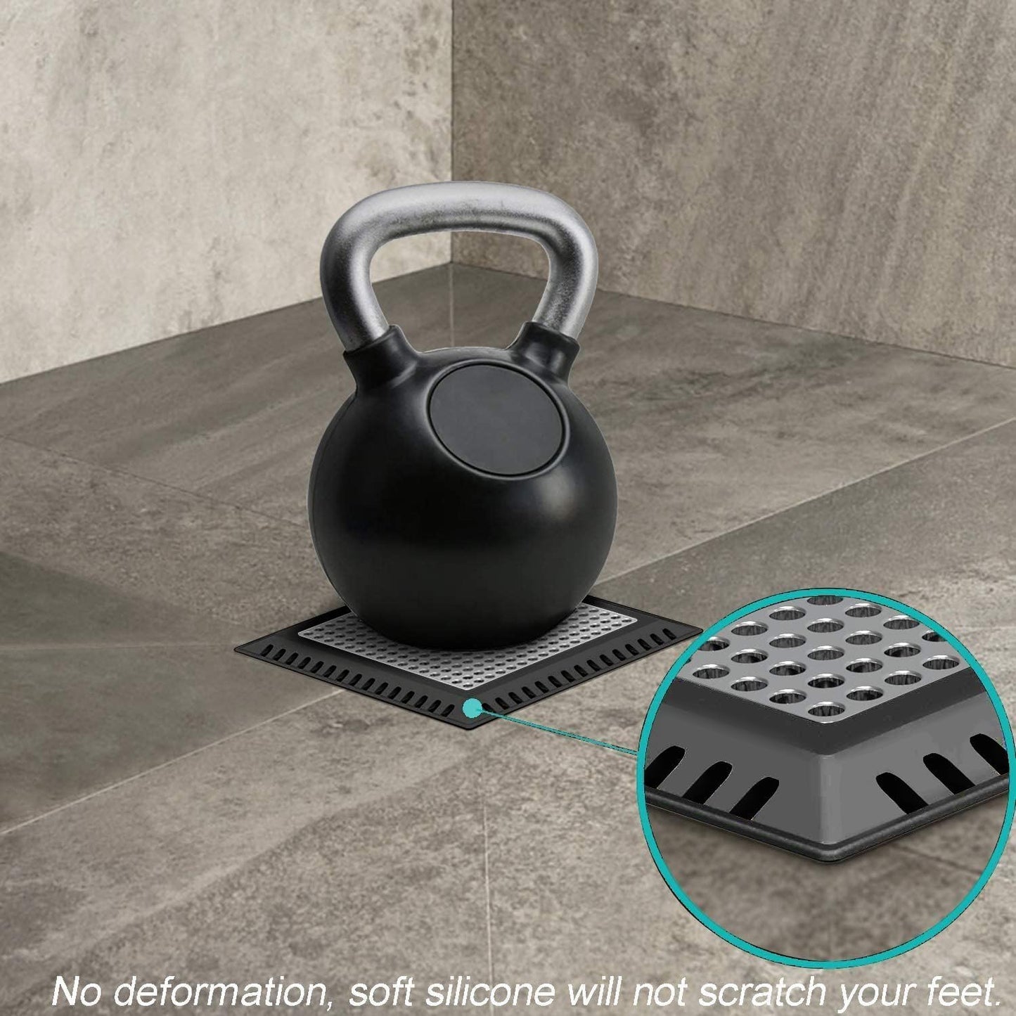 Aojuxix Shower Drain Hair Catcher/Drain Strainer/Shower Drain Cover | Stainless Steel and Silicone Hair Trap for Bathroom Floor Drain (Patented Product)