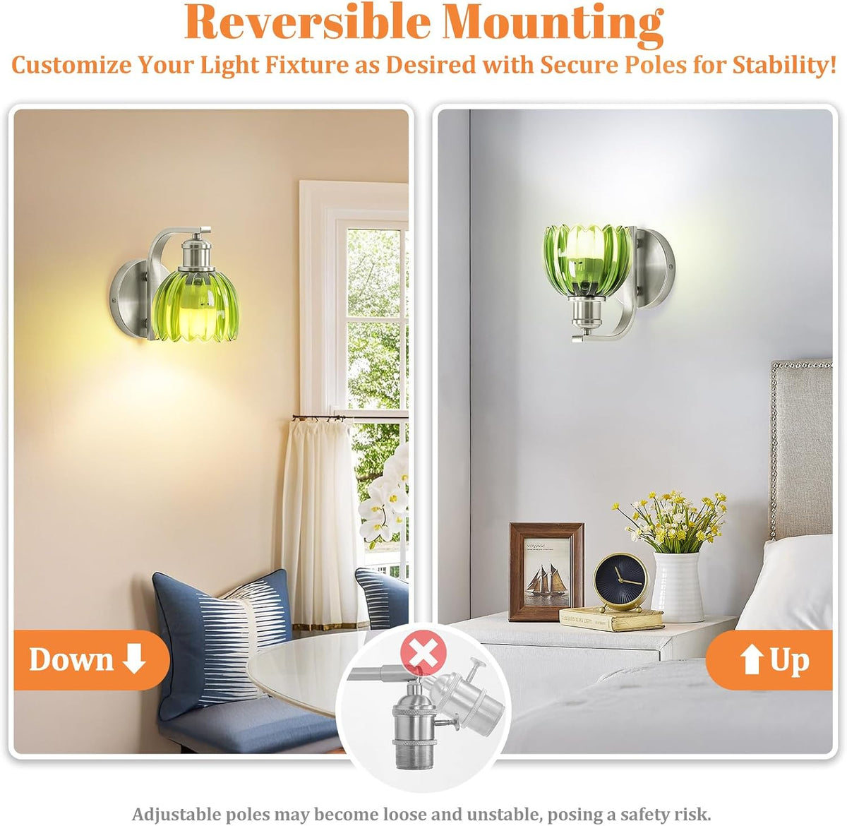 Vintage Battery Operated Wall Sconce, Wireless Wall Lights with Bulbs
