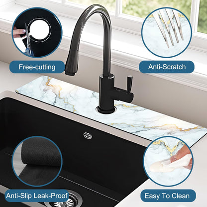 Faucet Mat for Kitchen Sink Absorbent Splash Guard Bathroom 23.5"X5.5"