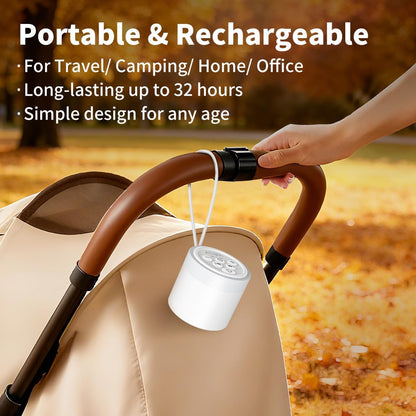 Sound Machine Mini White Noise Machine with 30 Soothing Sounds 4 Timers Memory Function for Newborn Baby Kids Adults Portable Rechargeable Sleep Brown Noise Machine for Travel Camping Home Office