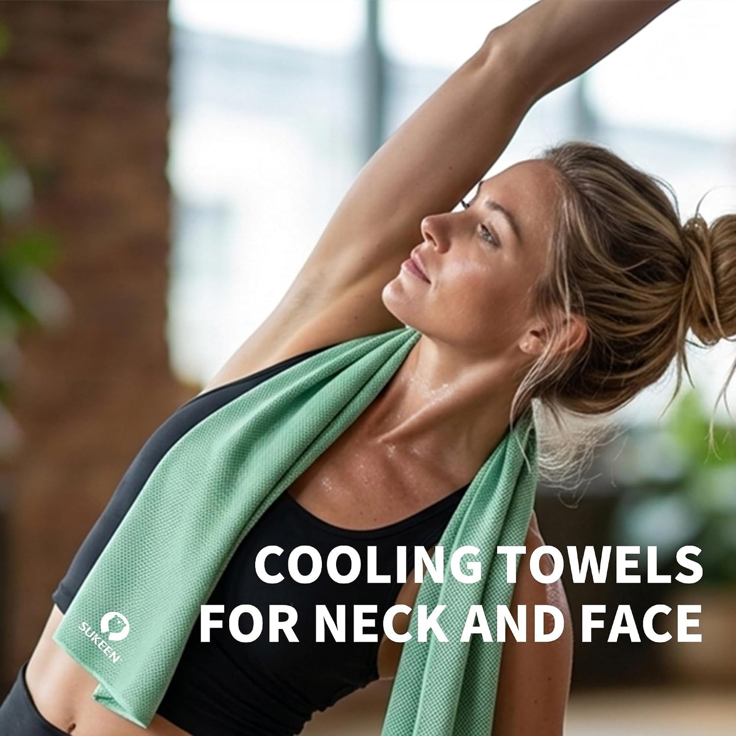 Sukeen Cooling Towels 6 Pack (40"x12"), Cooling Neck Wraps, Ice Towels, Microfiber Breathable Cooling Towel for Hot Weather, Sweat Towel for Gym, Sport, Running, Golf, Workout, Camping, Fitness