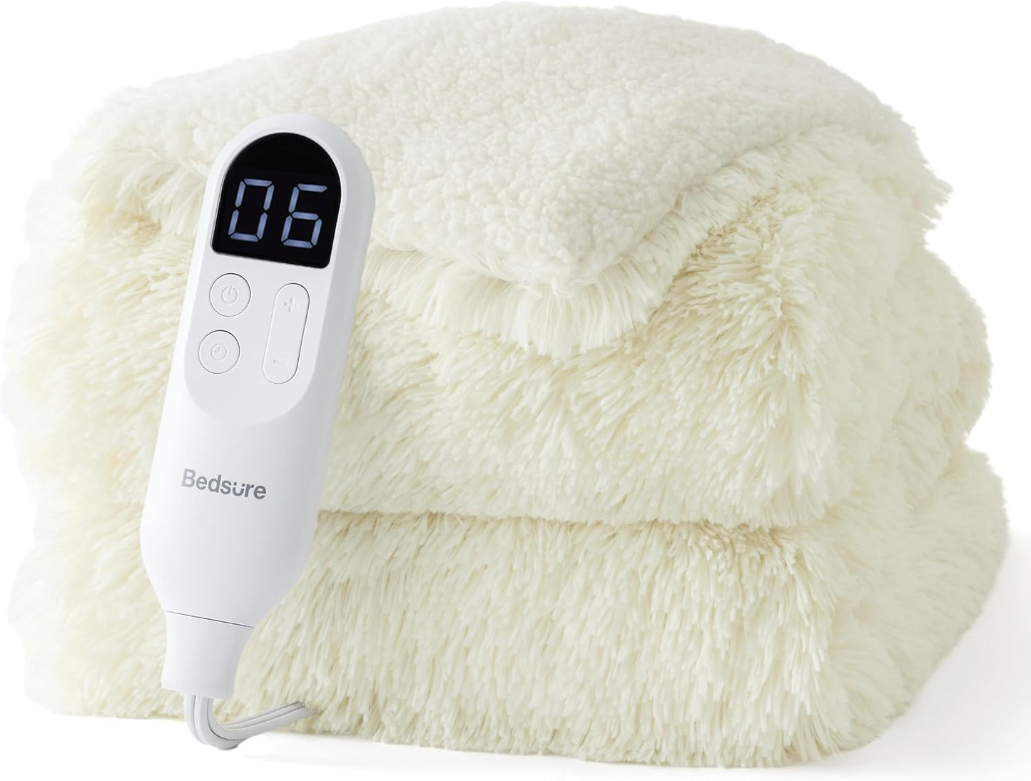 Bedsure Heated Blanket Throw Blanket with Preheat Function - Fast Heating Electric Blanket, Soft Flannel Throw with 6 Time Settings(Up to 10H), 6 Heating Settings, Gifts for Grandma (50"x60", Grey)