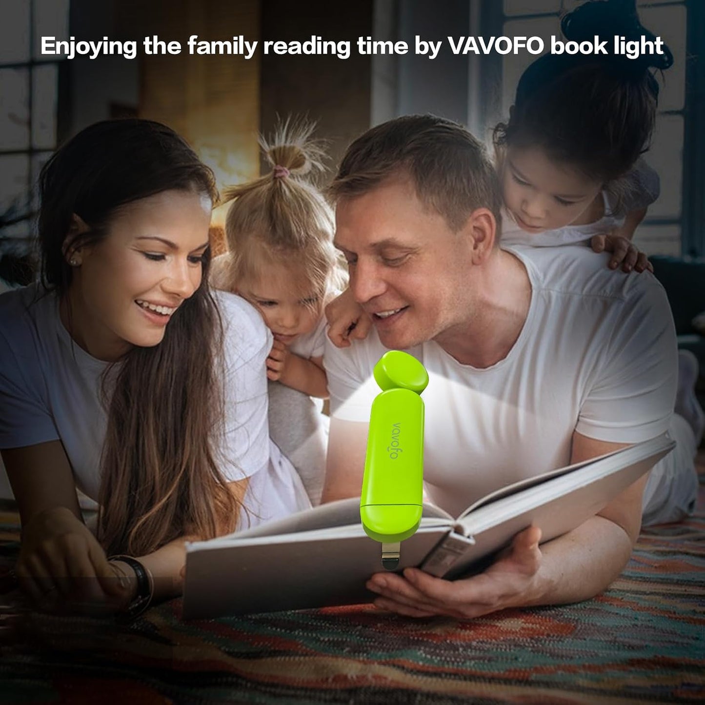 VAVOFO USB Rechargeable Bookmark Reading Light, Blue Light Blocking Amber LEDs for Bedtime Reading - Clip On, 9 Lighting Modes