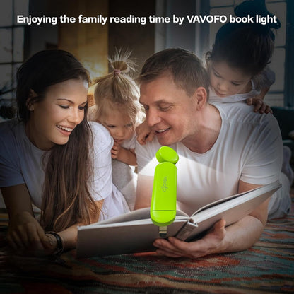 VAVOFO USB Rechargeable Bookmark Reading Light, Blue Light Blocking Amber LEDs for Bedtime Reading - Clip On, 9 Lighting Modes