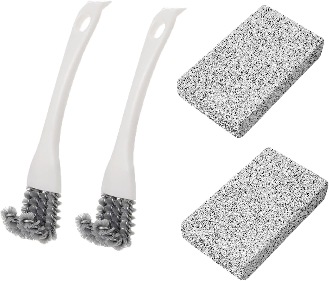 2 Set Kitchen Scrub Brush with Grill Cleaning Brick Stove Cleaning Brush Griddle Cleaning Kit for Range Hood Grease Grime Removal Cooktop Gas Stove Burner Oven Pot Pan Bottom BBQ Grates Smoker