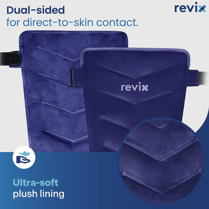 REVIX Large Leg Ice Pack Reusable, Gel Ice Wrap with 3 Straps for Leg, Hip, Thigh, Knee and Shin, Cold Compress Therapy for Post-Workout Recovery, Navy