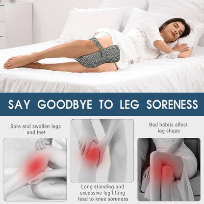 Memory Foam Knee Pillow for Side Sleepers – Orthopedic Leg & Hip Alignment Cushion, Spine Support Pillow for Back, Shoulder & Pressure Relief
