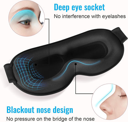 Sleep Mask for Lash Extensions, 3D Contoured Weighted Eye Cover