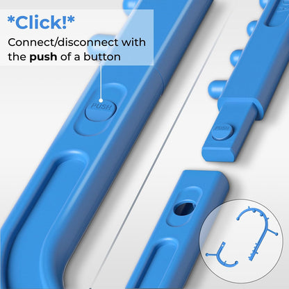 Detachable Trigger Point Massage Tool for Body Muscle Pain Relief | Button-Release Design, S/C, Massage Hook for Back, Neck & Shoulder, Pressure Point Therapy Tool for Deep Tissue Relief
