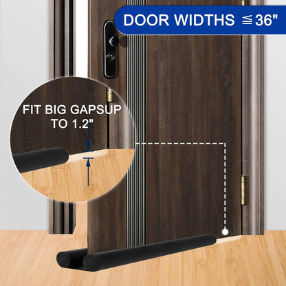 Adjustable Under Door Draft Stopper - Effectively Blocks Cold Air, Wind, Dust, and Reduces Noise - 30" Length | 30-inch adjustable under door draft stopper blocks cold air, dust, light and noise while helping improve indoor comfort