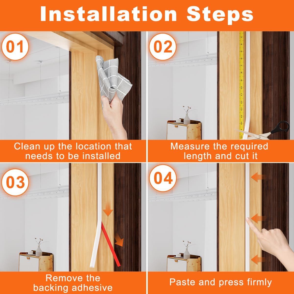 Black Rubber Weather Stripping Door Seal Strip, D Shape Door Weather Seal Strip, Self-Adhesive Soundproofing Frame Insulation Tape for Doors Frame/Window Seal,Blocks Cold Drafts Noise