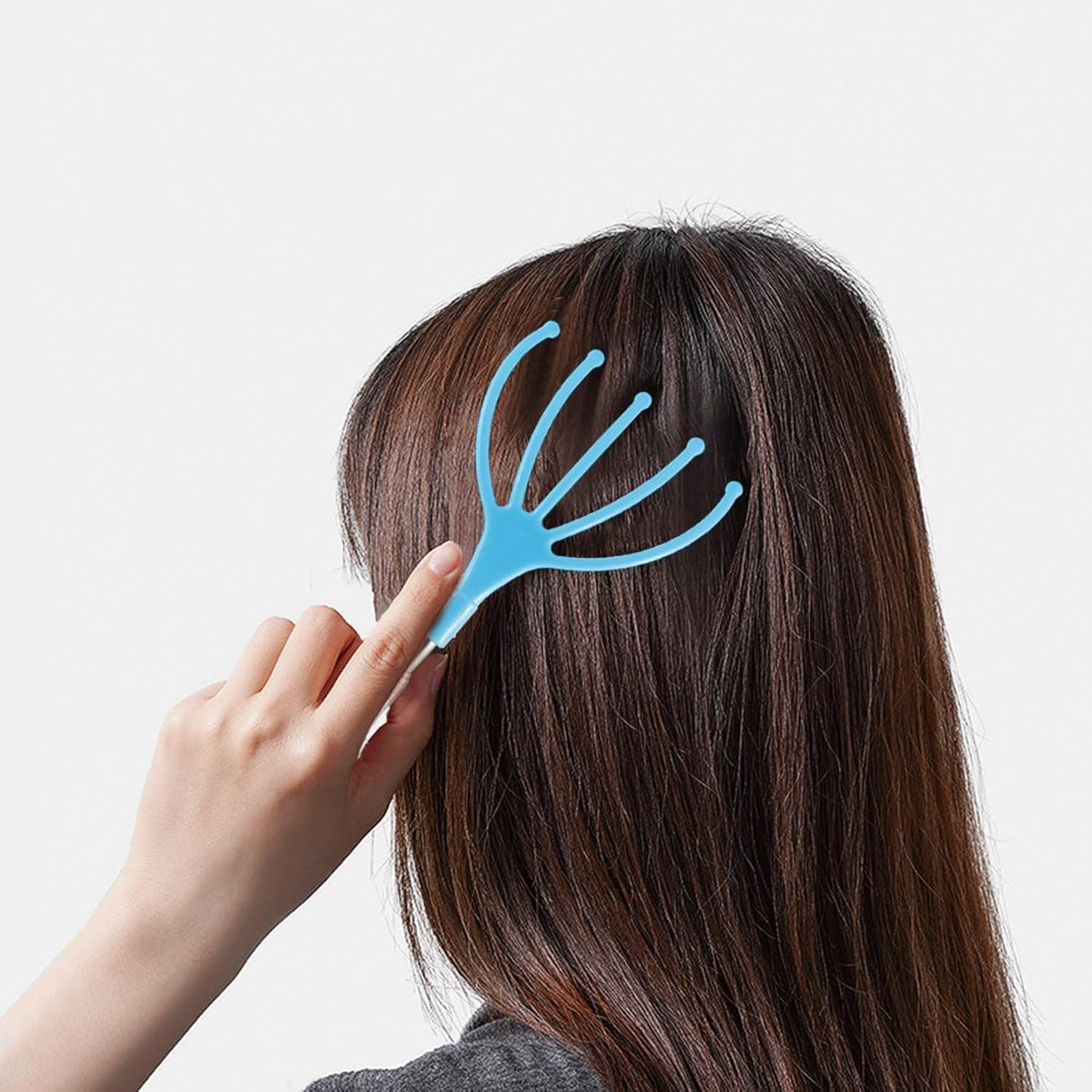 Silicone Back Scratching Tool Extendable Telescopic Back Scratcher Skin Safe Bristle Claw Back Scratcher with Folding Handle