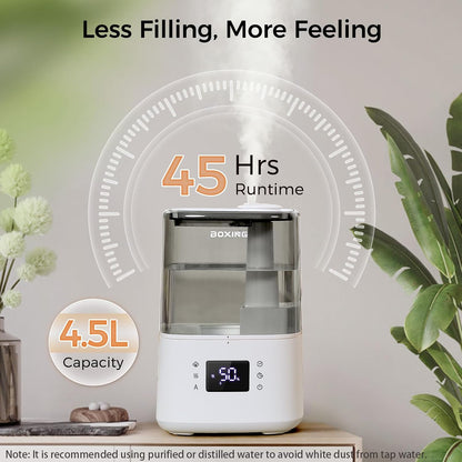 BOXING 4.5L Warm&Cool Mist Humidifier, Humidistat, Auto Mode, Remote,Timer