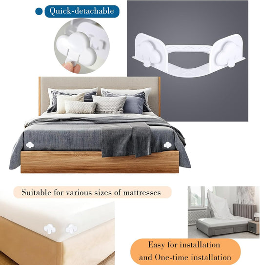 Bed Sheet Holders for Corners, Fitted Sheet Clips Keep Sheets Firm & Tight, Mattress Sheet Holder Strap Grippers