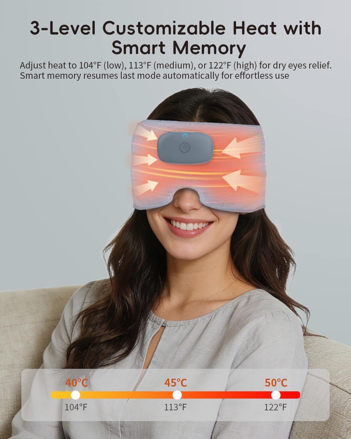 Heated Bluetooth Eye Mask for Sleep, Dry Eyes & Relaxation