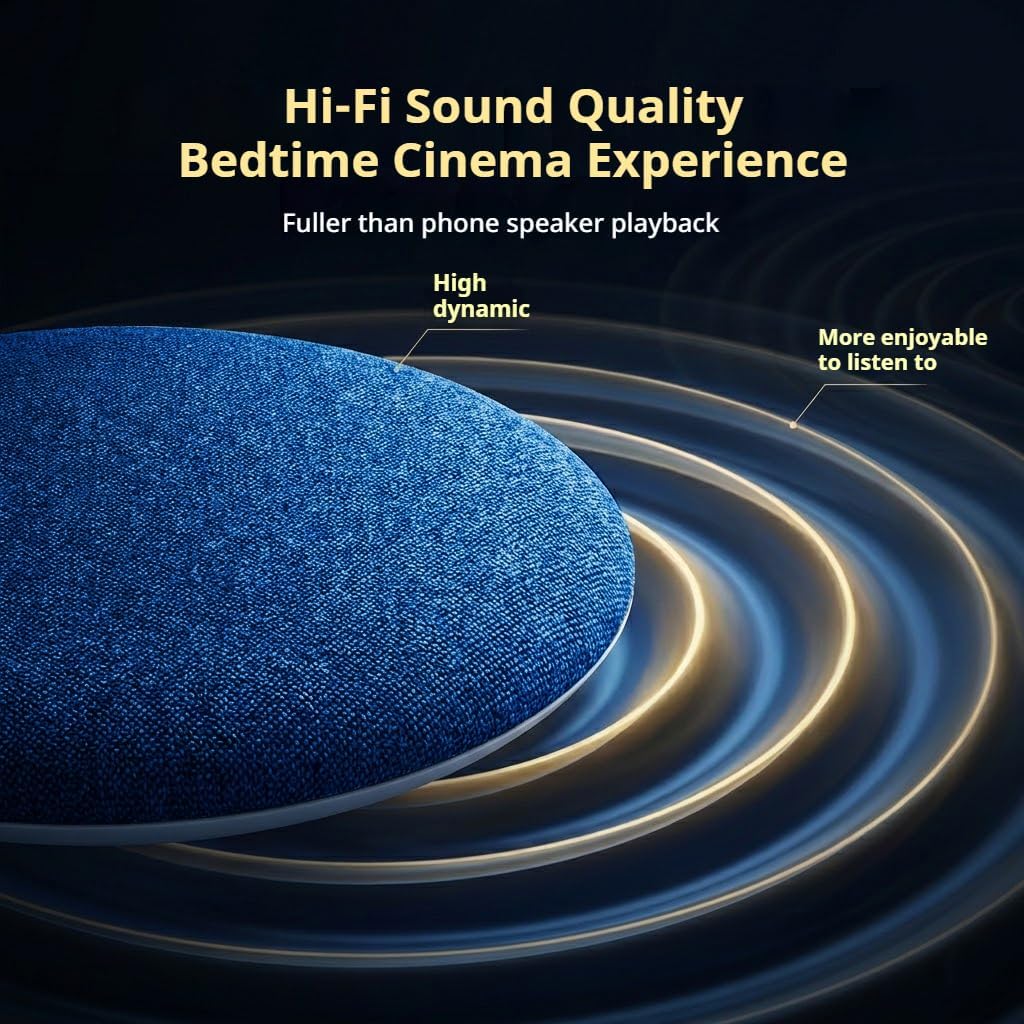 Under Pillow Speaker - Mini Portable Bluetooth Pillow Speaker for Sleeping with White Noise, Timer Ultra-Thin Wireless Sleep Aid Headphones for Adults, Kids, Side Sleepers