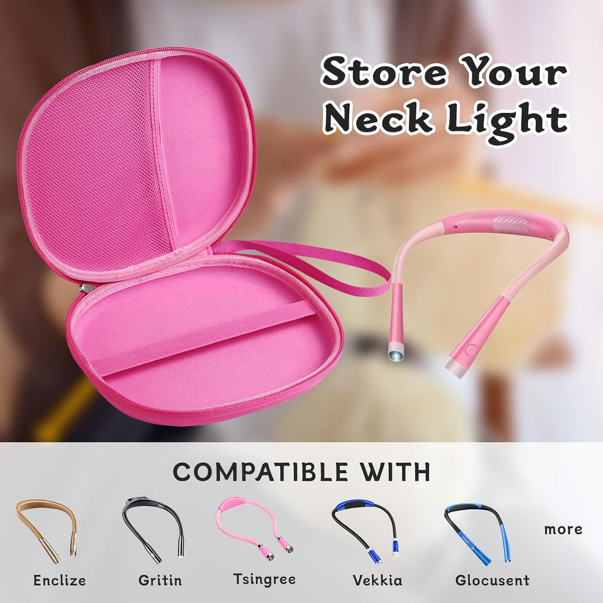 Case for Book Reading Light Compatible with Glocusent & Gritin