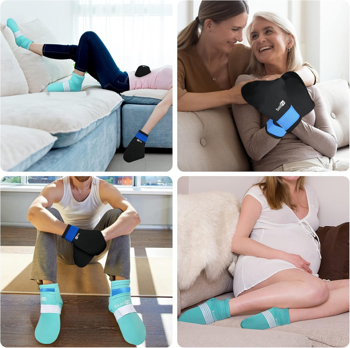 SuzziPad Cold Therapy Socks & Hand Ice Pack, Cooling Gloves for Chemotherapy, Chemo Care Package for Women and Men, S/M