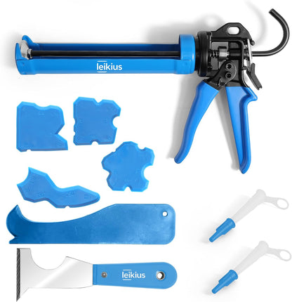 3 in 1 Silicone Caulking Tool, High Quailty Grout Removal Tool and Sealant Finishing Scraper with Stainless Steelhead, Caulk Remover Tool Kit for Window, Kitchen, Floor, and Sink Joint