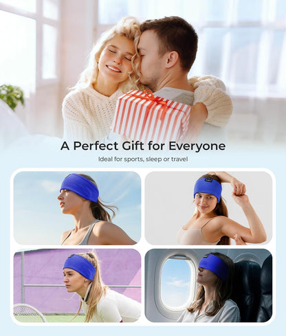 ink-topoint Sleep Headphones Bluetooth Headband, Wireless Sports Earphones | Sleeping Headphone for Side Sleepers with HD Stereo Speakers Breathable Headbands for Running, Yoga, Travel, Women&Men