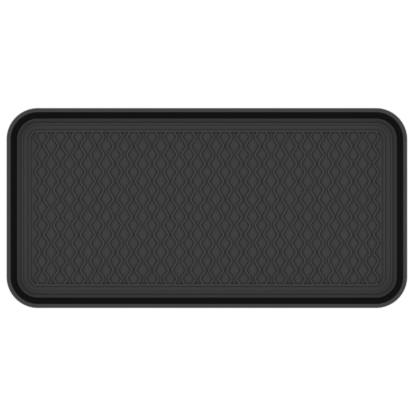 Ottomanson 15" x 30" Multi-Purpose Boot Tray – Waterproof Shoe & Pet Feeding Spill Tray, Litter Box & Pee Pad Holder, Painting & Planting Mat, 1.2" Raised Edge Floor Protection