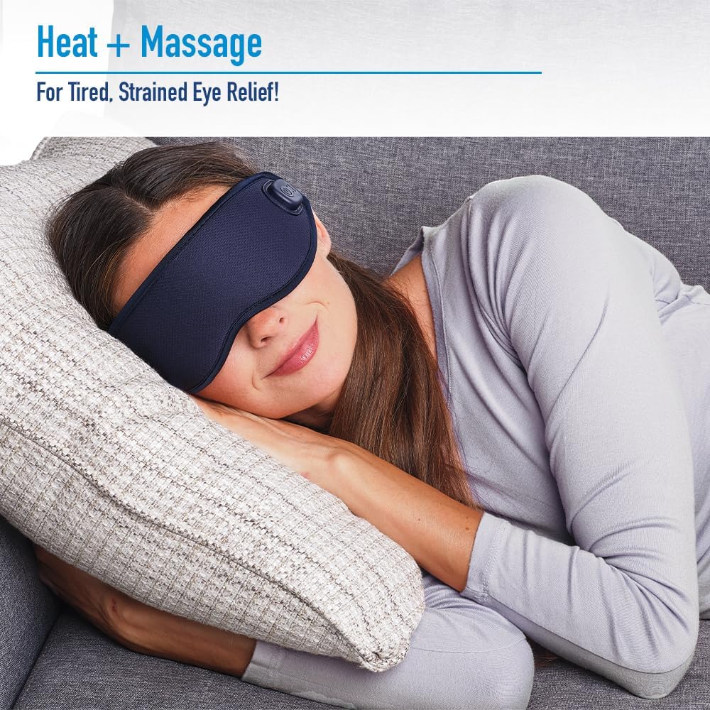 Miracle Eye Mask for Dry Eye Relief, Massaging Heated Eye Mask, Cordless & Rechargeable Warm Compress for Eyes, Gel Cold Pack Included, Soft & Comfortable, Helps Support Eye Strain