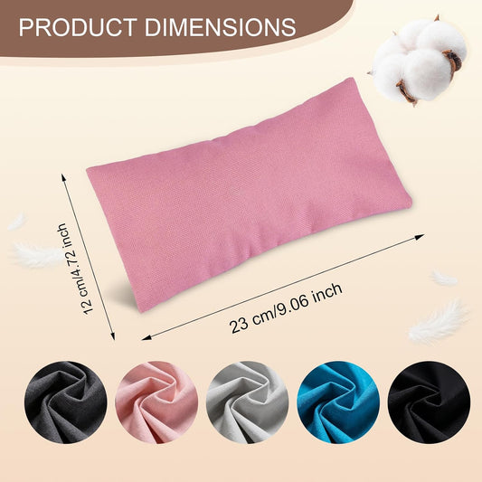 Cotton Weighted Eye Pillow Case Covers, 6pcs Soft Cooling Eye Pillow Cases | for Relaxation for Yoga, Sleeping,Meditation, Spa Migraine Relief, Massage Accessories,Covers ONLY