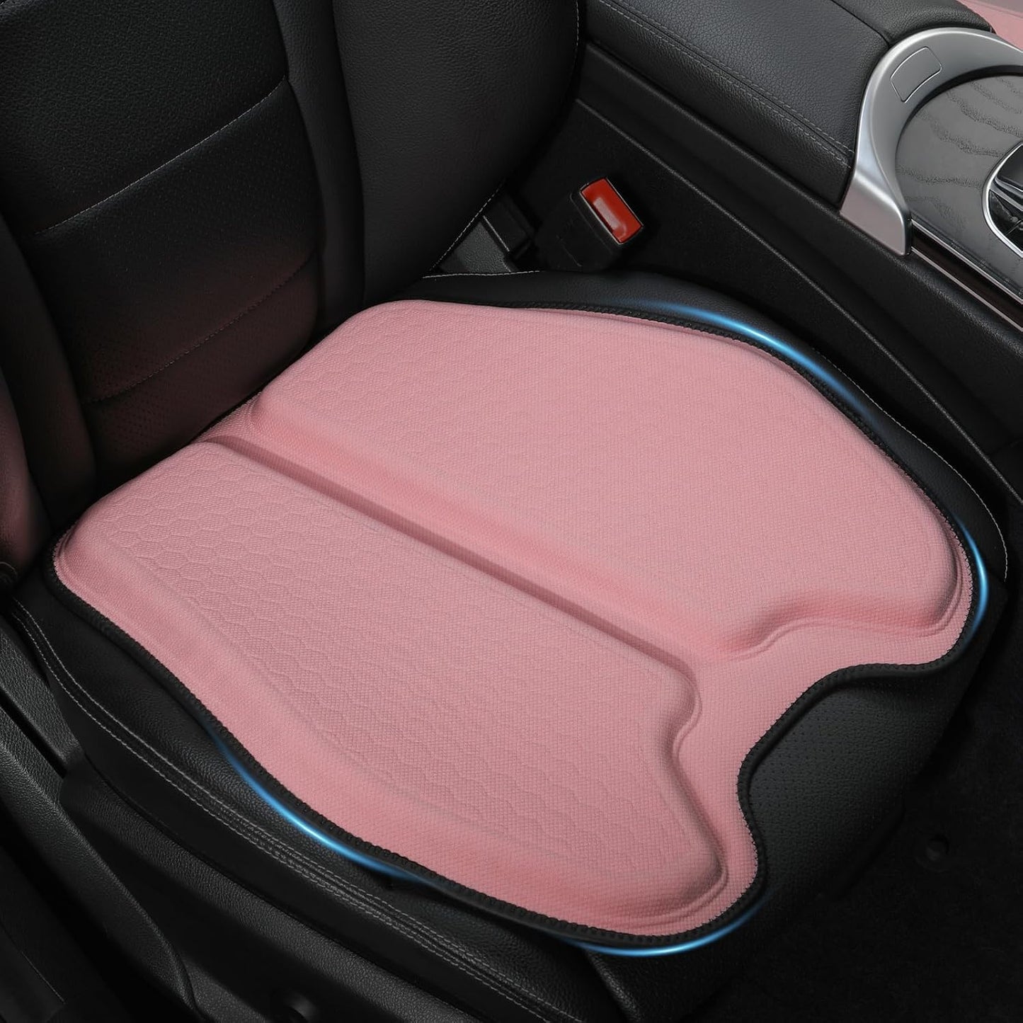 Soft Thin Gel Seat Cushion with 1 Inch Gel - Sciatica Relief | Black Non-Slip Pad for Car Seat Office Chair Wheelchair, Tailbone Pain Relief, Ideal for Long Drives or Sitting
