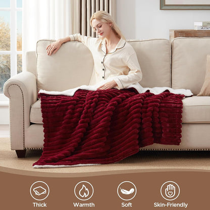 Westinghouse Heated Throw Blanket, 50"x60", Charcoal, ETL Certified