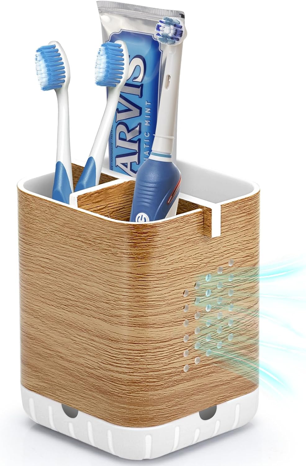 Boperzi Toothbrush Holders, Kids Toothbrush Holder with Drainage, Detachable Anti-Slip Electric Toothbrush Holder, Toothpaste Organizer Storage Caddy for Bathroom Countertop, Shower, Kitchen, Vanity
