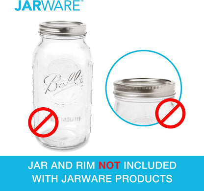 Jarware Herb Saver Lid for Wide Mouth Mason Jars, Green
