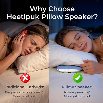 2026 Pillow Speaker,Bluetooth Pillow Speakers for Sleeping, | Ultra-ThiUnder Pillow Speakers with White Noise Timer,Flat Under Pillow Speaker for Side Sleeper,Wireless Sleep Aid for Adult