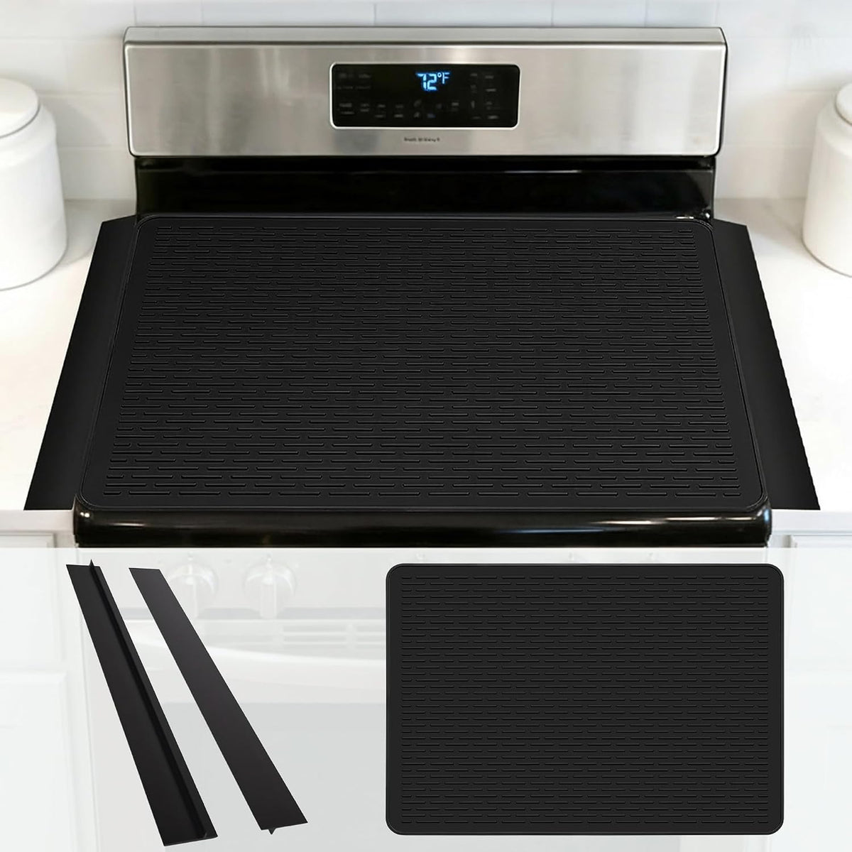 28 x 20 in Electric Stove Top Cover Set with 2 Stove Gap Covers