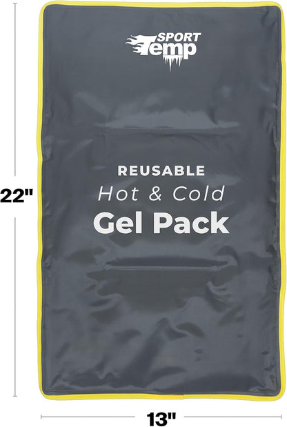 Hot & Cold Reusable Gel Pack Wrap for Neck/Shoulder/Back Pain Relief - Flexible Soft Compress - Ice & Heat Therapy for Rotator Cuff, Cervical, Pain, Swelling, Injuries and Surgery - Sport Temp