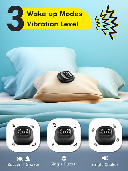 ROCAM Vibrating Alarm Clock Bed Shaker, Rechargeable 3000mAh Battery