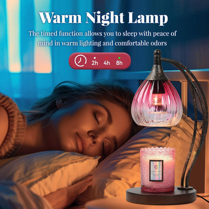 Candle Warmer Lamp with Timer and Dimmer - Electric Melter for Scented Jar Candles - Housewarming, New Home Decor