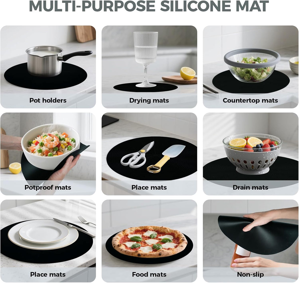 Microwave Splatter Cover & Silicone Mat, 10inch