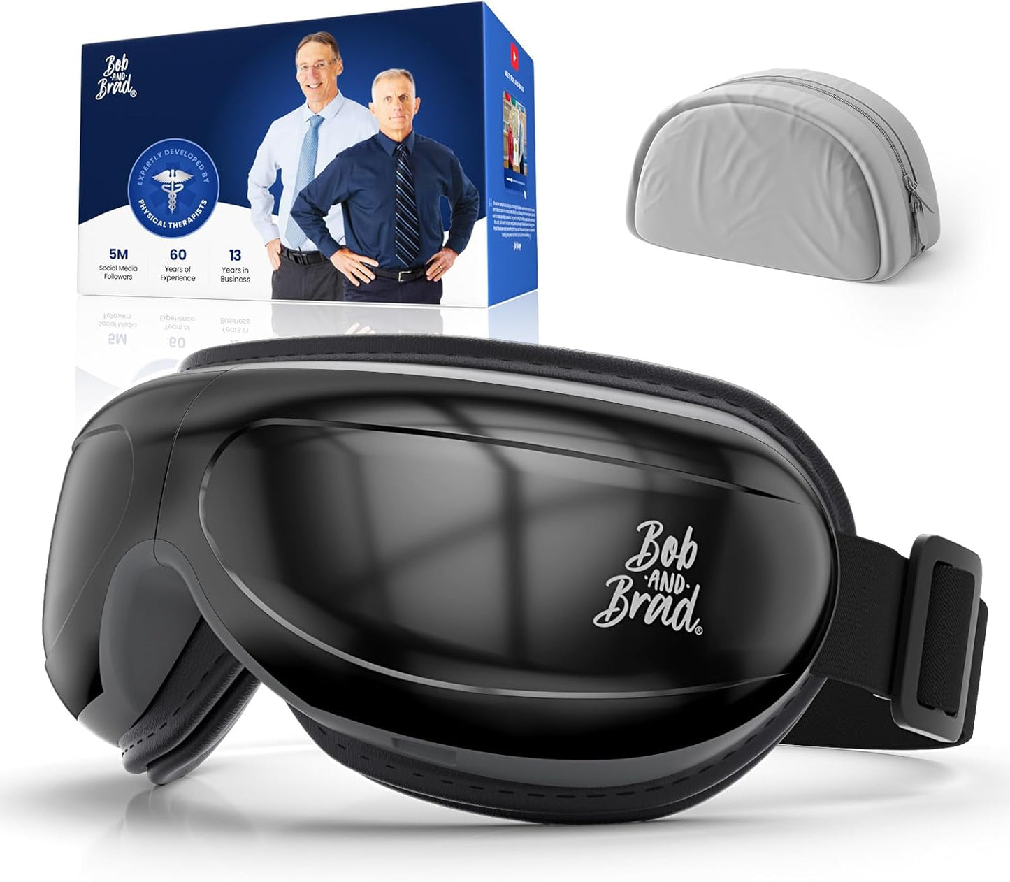 BOB AND BRAD Eye Massager with Heat FSA Eligible HSA, Birthday Gifts for Women Men Mom, Heated Eye Mask for Migraines with Music, Smart Migraine Massager for Dry Eyes Relief & Improve Sleep