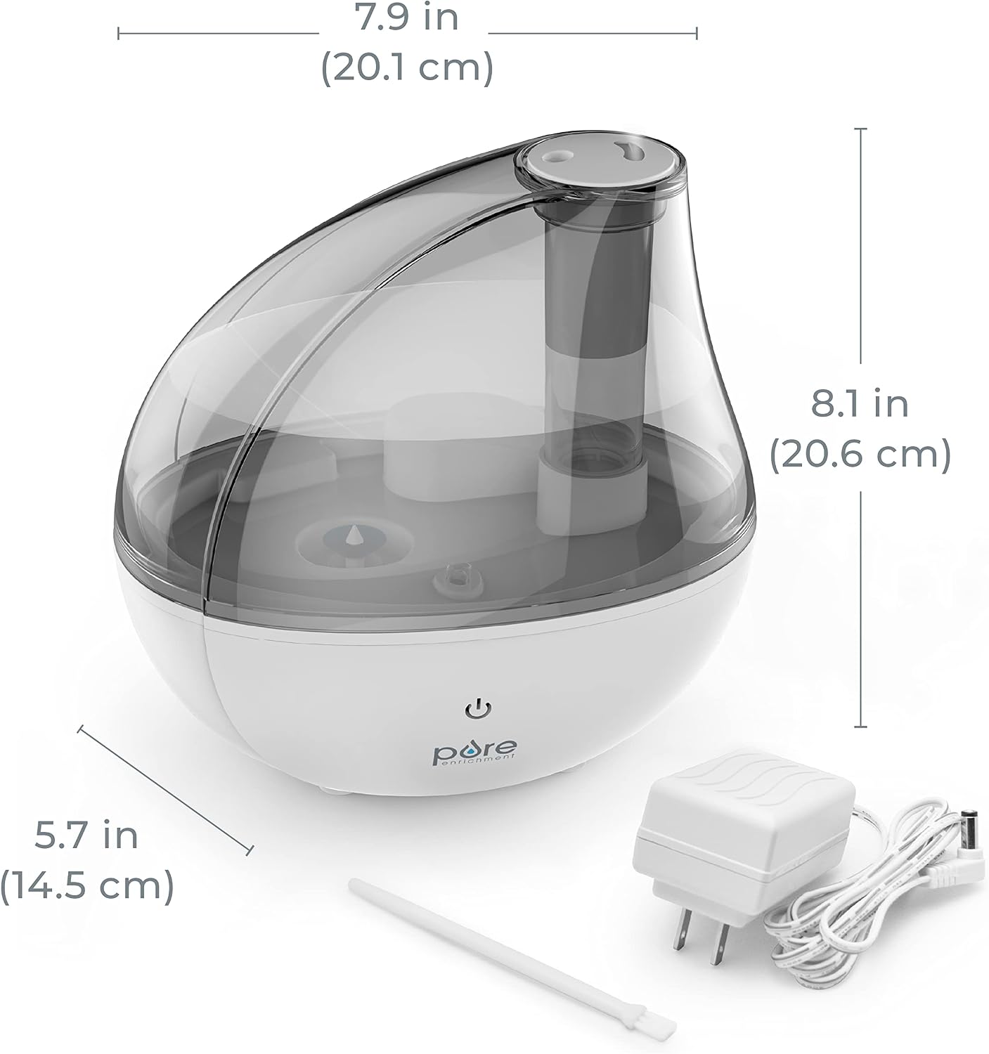Pure Enrichment PureBaby Ultrasonic Cool Mist Humidifier & Soft Glow Night Light, Whisper-Quiet and Ideal for Baby Nurseries & Kids Bedrooms to Relieve Congestion, Colds, & Coughs (Whisper Green)