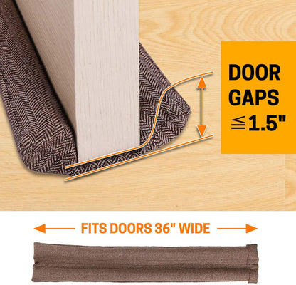 36 Inch Under Door Stopper, Door Noise Blocker | Double Sided Door Stopper, Machine-Washable