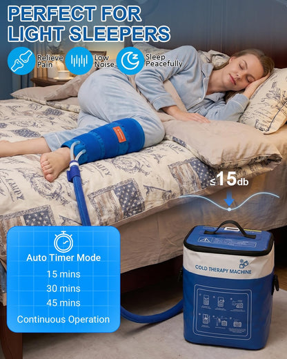 JOBYNA Leakproof Cold Therapy Knee Pad – Compatible Exclusively Ice Therapy Machine, Continuous Circulating Ice Knee Wrap for Post-Surgery Recovery, ACL, Meniscus Tear – No Gel Replacement Pad