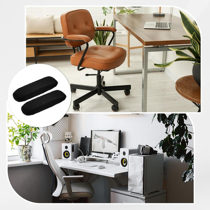 uxcell Chair Armrest Slipcovers Covers, 32 x 8cm Polyester Removable Seat Hand Rest Protector for Office Chairs Desk Chair(Dark Gray)