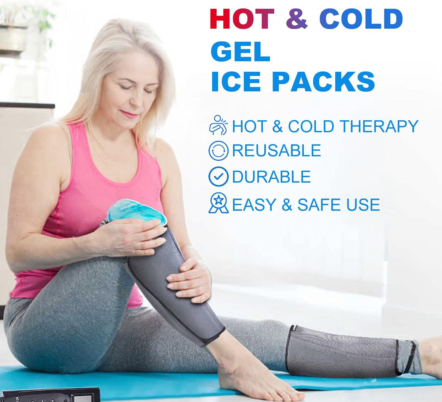 Tutmyrea Ice Packs for Injuries Reusable, 8 Pack Soft Gel Pack, Hot and Cold Compress, Ice Pack for Kids Boo Boo, Cold Packs for Injuries, Migraines, First Aid, Pain Relief, Wisdom Teeth | Gel Ice Pack for Kids Boo Boo, Multiple Shapes Cold Packs for