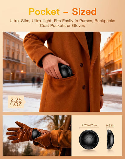 AJVV Hand Warmers Rechargeable 2 Pack丨Electric Hand Warmer, Up to 24hrs & 3s Fast Heating, Magnetic Portable Handwarmers, for Men, Kids, Raynauds, Hunting, Ski