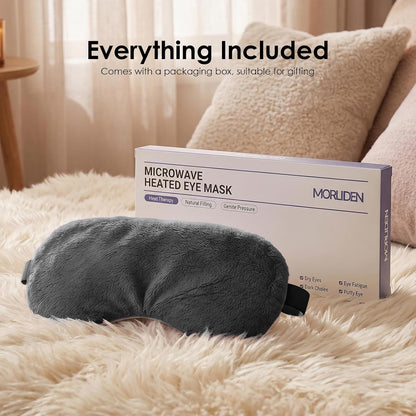 MORLIDEN Heated Eye Mask for Dry Eyes & Stye - Microwavable Warm Compress