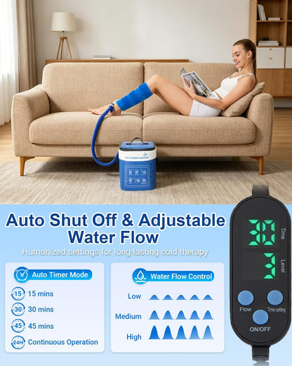 JOBYNA Leakproof Cold Therapy Knee Pad – Compatible Exclusively Ice Therapy Machine, Continuous Circulating Ice Knee Wrap for Post-Surgery Recovery, ACL, Meniscus Tear – No Gel Replacement Pad