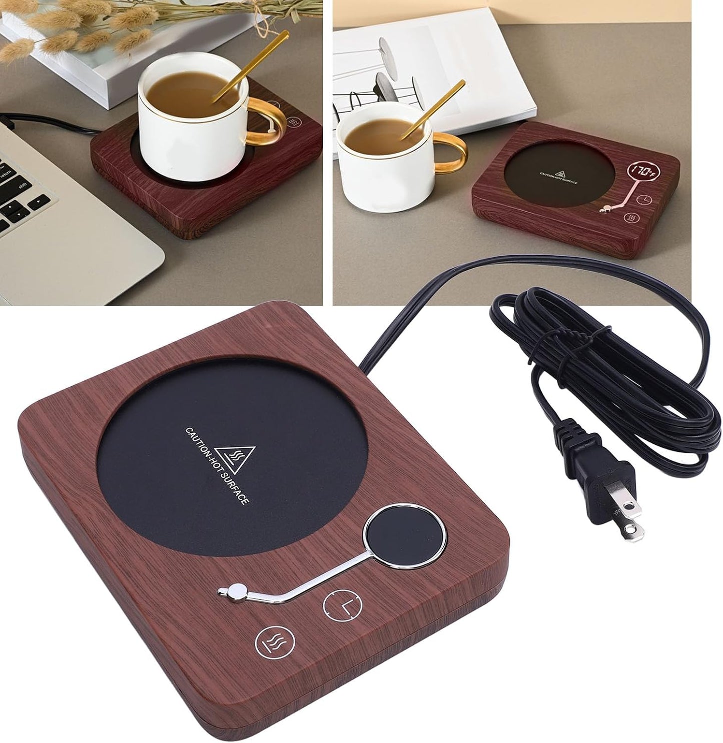 , 30W 4H Auto Shut Off Mug Warmer Electric with 3 Temp Settings, Warmer for Beverage Coffee Tea (US Plug)