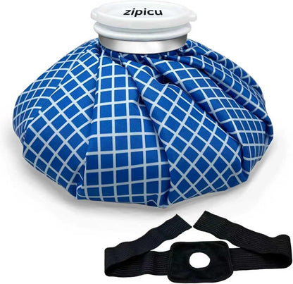 Ice Bags for Injuries, Classic No-Leak Elastic Breathable Ice Pack, Cold and Heat Treatment Ice Bag, Can Relieve Headaches, Migraines, Sports Injuries Swelling Pain, 3 Sizes (6"/9"/11") (4 Sets)
