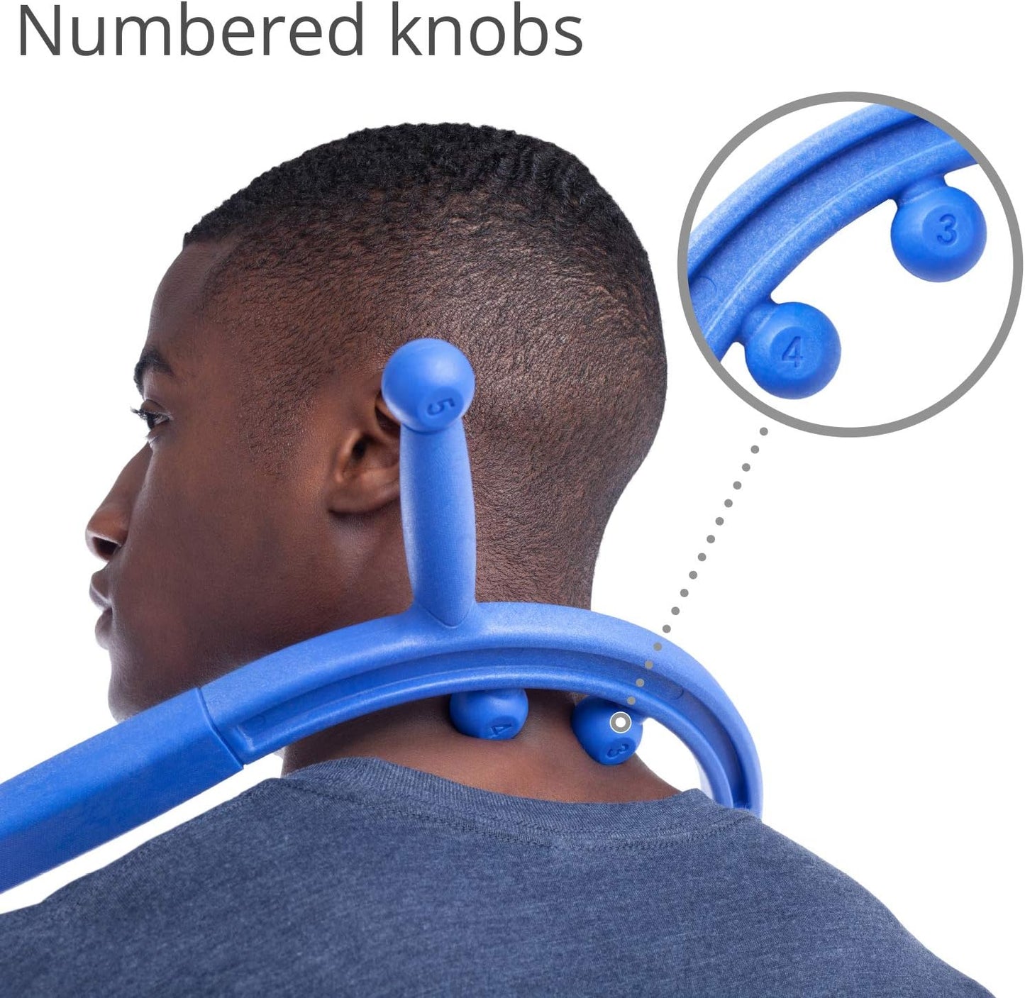 Body Back Buddy Classic Back Massager & Neck Massager for Pain Relief, Blue | USA Made Dual Massage Hooks For Back, Shoulder, And Neck, Muscle Knot Remover For Trigger Point Therapy And Full Body Relief